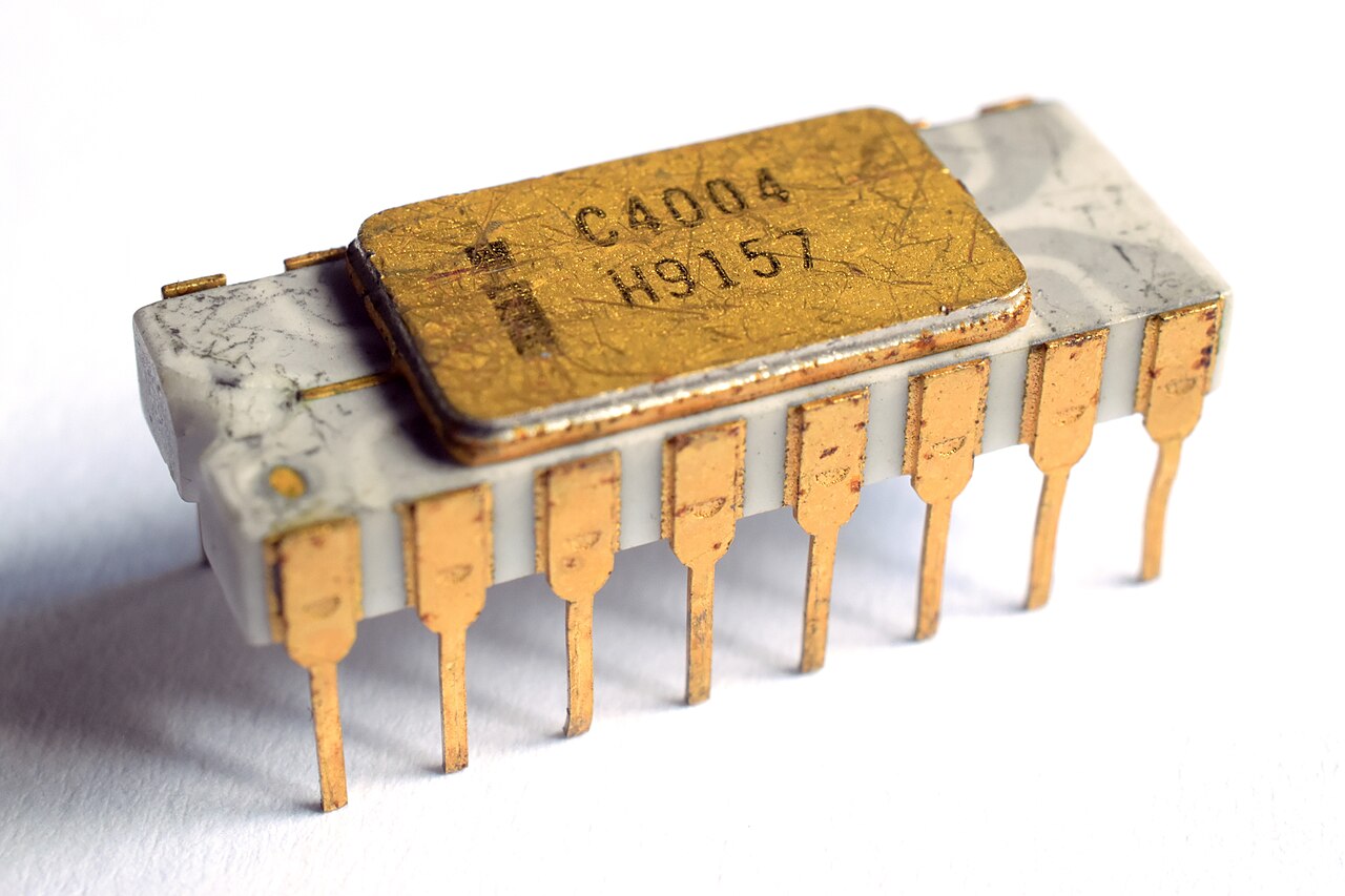 Intel 4004 microprocessor, 1971